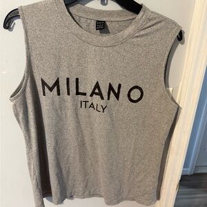 Gray Milano Italy Sleeveless Top